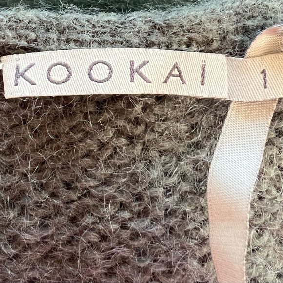 KOOKAI top sweater mohair blend green Size 1 small short sleeve - Picture 10 of 10